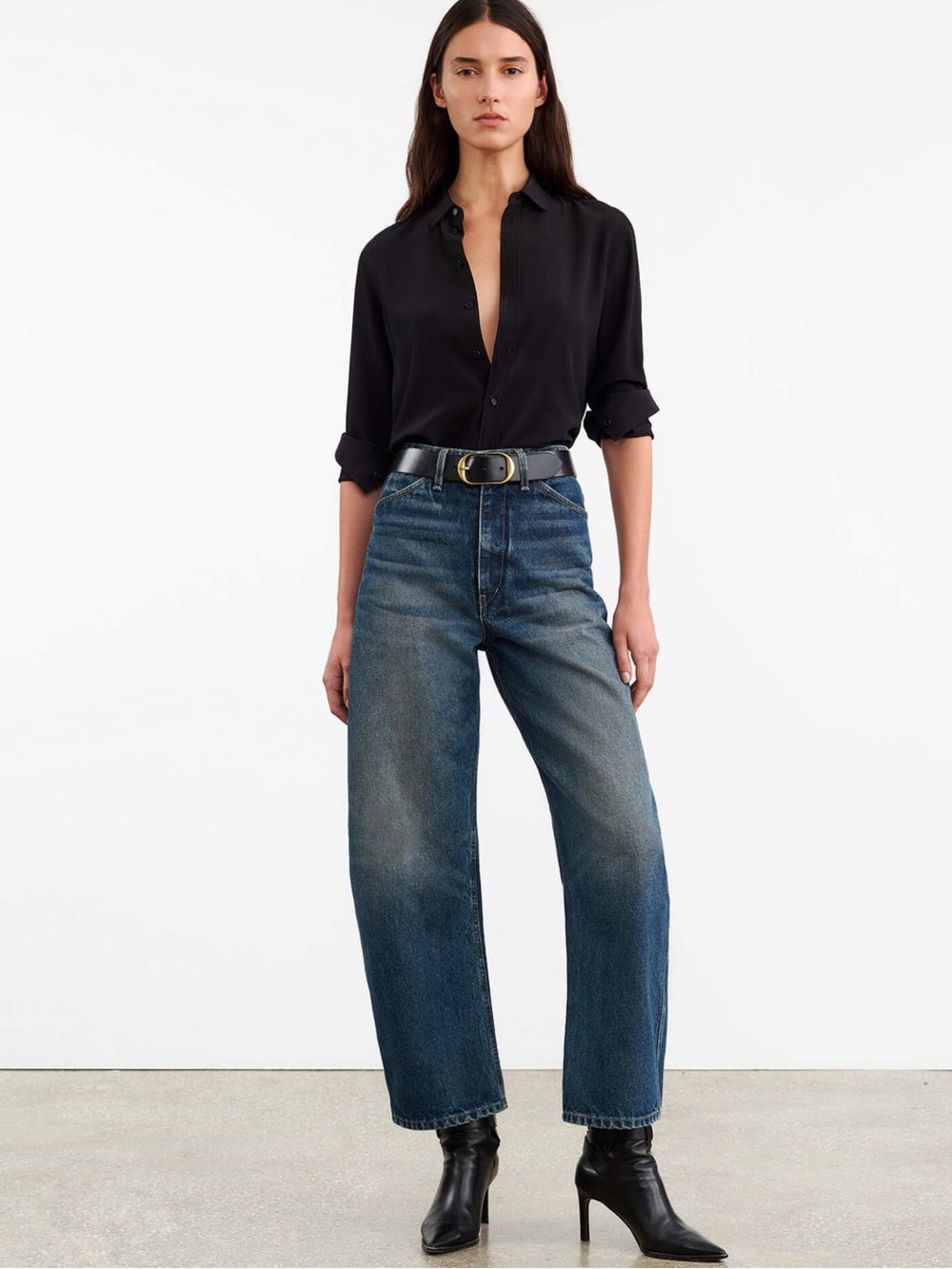 Nili Lotan Otis Wide-Leg Jeans in Simon Wash